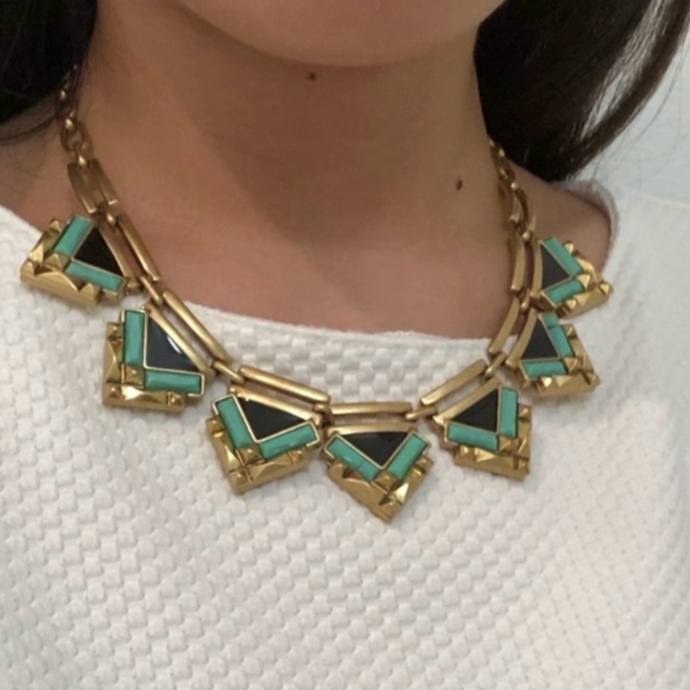 Stella & Dot Zia Geometric Statement Necklace